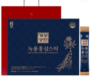 개성상인 녹용 홍삼 스틱 + 쇼핑백, 300ml